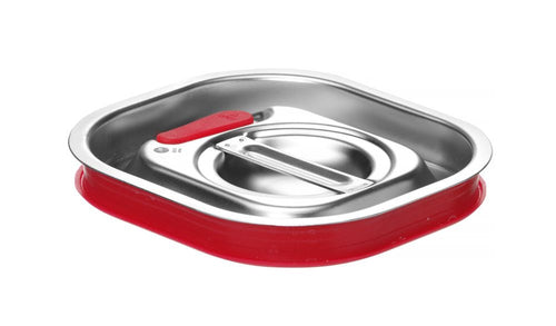 Deksel voor Gastronormbak met siliconenrand | HENDI | Kitchen Line | GN 1/6 | 156x142mm