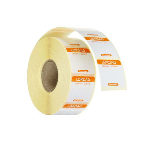 Voedselveiligheidsstickers | Multifunctioneel | Eenvoudig verwijderbaar | HENDI | Zaterdag | Oranje | 1000 st.