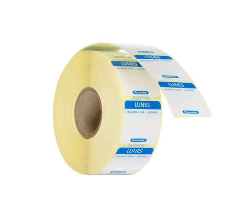 Voedselveiligheidsstickers | Multifunctioneel | Eenvoudig verwijderbaar | HENDI | Maandag | Blauw | 1000 st.