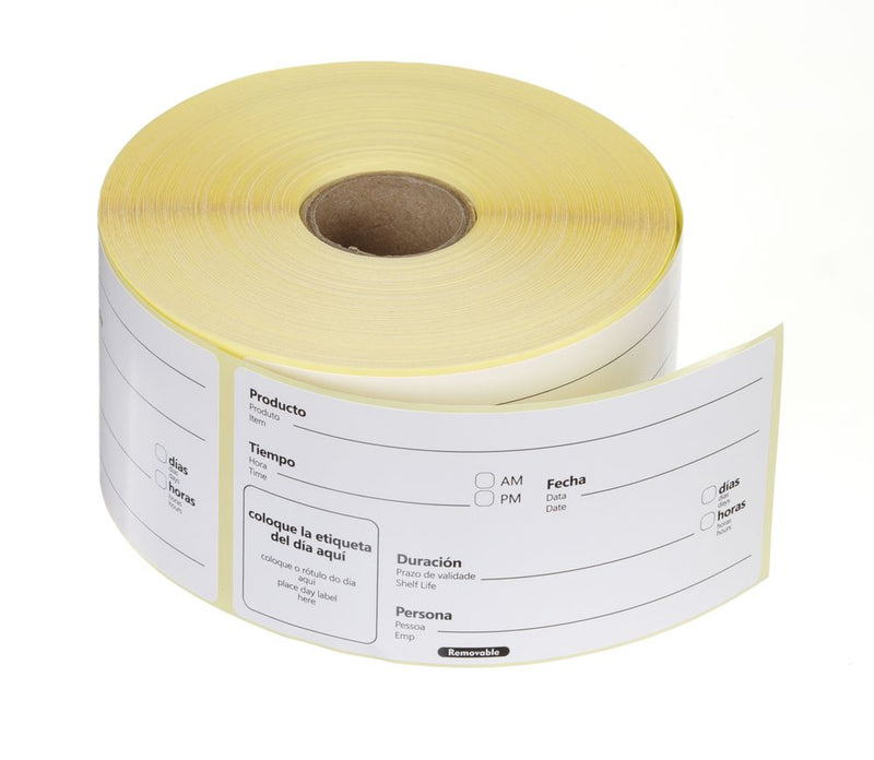 Houdbaarheidsstickers | Multifunctioneel | Eenvoudig te verwijderen | HENDI | Wit | 500 st. | 100x50mm