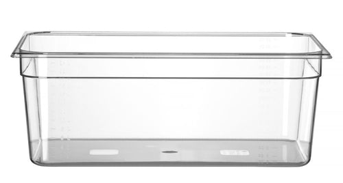 Gastronormbak Polycarbonaat | HENDI | Profi Line | GN 1/1 | 24L | Transparant | 530x325x(H)200mm