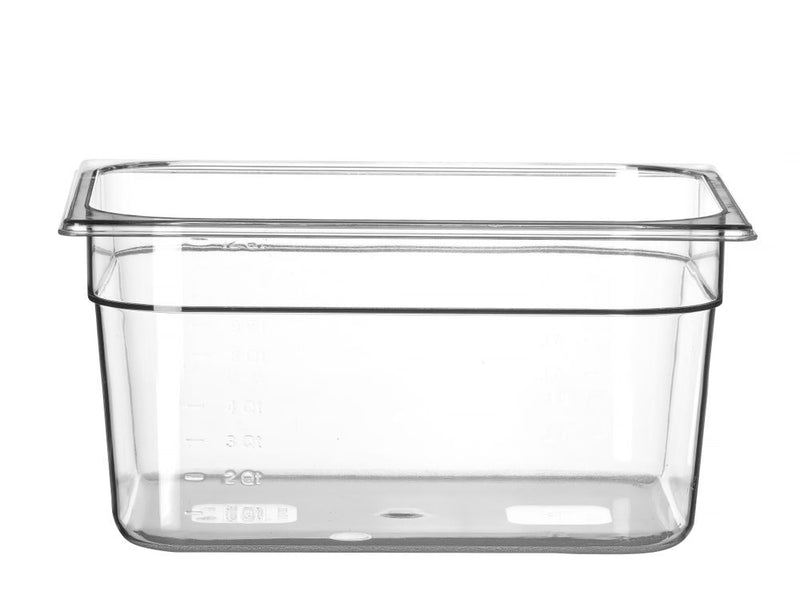 Gastronormbak Polycarbonaat | HENDI | Profi Line | GN 1/2 | 9,5L | Transparant | 325x265x(H)150mm