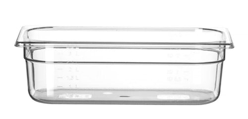 Gastronormbak Polycarbonaat | HENDI | Profi Line | GN 1/3 | 4L | Transparant | 325x176x(H)100mm