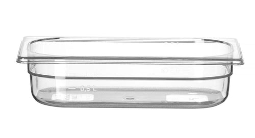 Gastronormbak Polycarbonaat | HENDI | Profi Line | GN 1/4 | 1,8L | Transparant | 265x162x(H)65mm