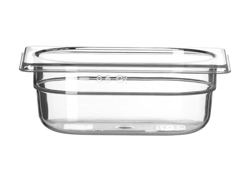 Gastronormbak Polycarbonaat | HENDI | Profi Line | GN 1/9 | 0,6L | Transparant | 176x108x(H)65mm