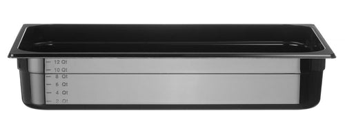 Gastronormbak Polycarbonaat | HENDI | Profi Line | GN 1/1 | 14L | Zwart | 530x325x(H)100mm