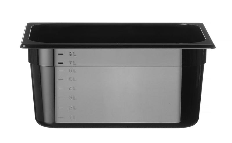 Gastronormbak Polycarbonaat | HENDI | Profi Line | GN 1/2 | 9,5L | Zwart | 325x265x(H)150mm