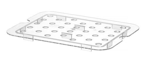 Geperforeerde roosters voor Gastronormbak Polycarbonaat | HENDI | Profi Line | GN 1/2 | Transparant | 265x206mm