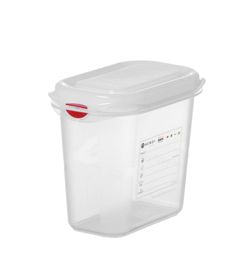 Gastronormbak Polypropyleen | HENDI | GN 1/9 | 1,5L | Transparant | 176x108x(H)150mm |