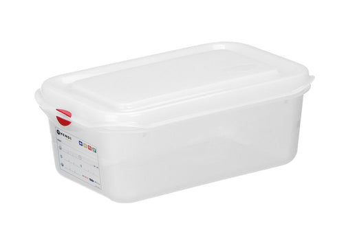 Gastronormbak Polypropyleen | HENDI | GN 1/4 | 2,8L | Transparant | 265x162x(H)100mm