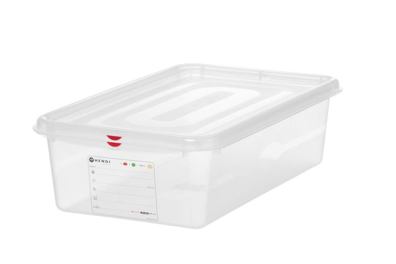 Gastronormbak Polypropyleen | HENDI | GN 1/1 | 21L | Transparant | 530x325x(H)150mm