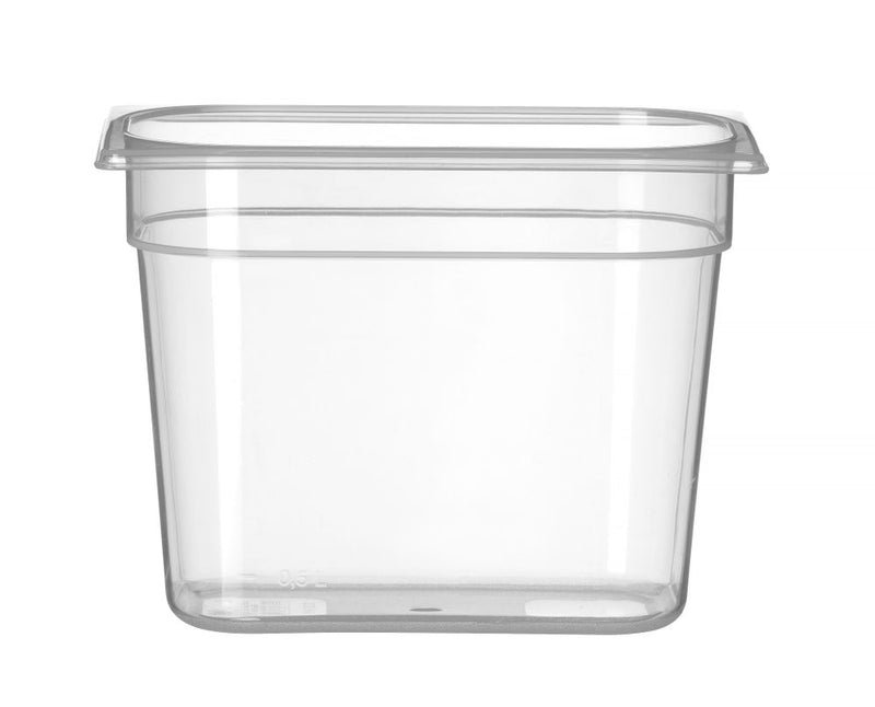 Gastronormbak Polypropyleen | HENDI | Profi Line | GN 1/4 | 5,5L | Transparant | 265x162x(H)200mm