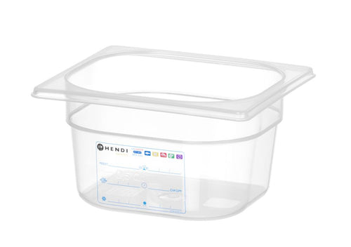 Gastronormbak | HENDI | GN 1/6 | 1,6L | Transparant | 176x162x(H)100mm