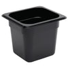 Vogue Polycarbonaat Gastronormbak | Zwart | GN 1/6 150mm(H)