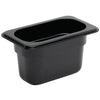Vogue Polycarbonaat Gastronormbak | Zwart | GN1/9 100mm(H)