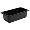 Vogue Polycarbonaat Gastronormbak | Zwart | GN 1/3 100mm(H)