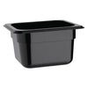 Vogue Polycarbonaat Gastronormbak | Zwart | GN 1/6 100mm(H)