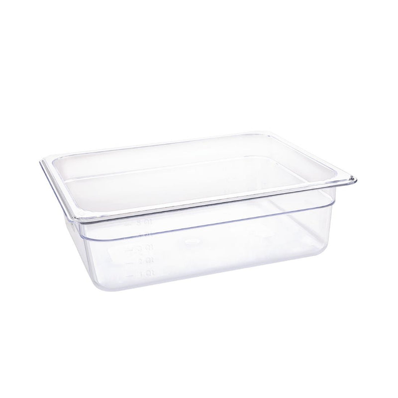 Vogue Polycarbonaat 1/2 Gastronormbak 100mm(H) | Transparant