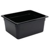 Vogue Polycarbonaat Gastronormbak | Zwart | GN 1/2 150mm(H)