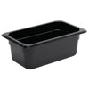 Vogue Polycarbonaat Gastronormbak | Zwart | GN 1/4 100mm(H)
