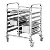 EMGA Regaalwagen Caterchef | 12x GN 1/1 | Tussenruimte 80mm | 741x550x965mm | RVS
