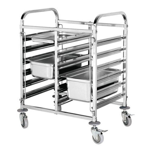 EMGA Regaalwagen Caterchef | 12x GN 1/1 | Tussenruimte 80mm | 741x550x965mm | RVS