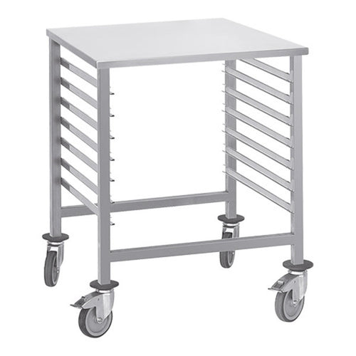 EMGA Regaalwagen | 7x GN 2/1 | Werkplateau | Tussenruimte 75mm | 660x750x900mm | RVS
