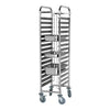 EMGA Regaalwagen | 16x GN 1/1 | Tussenruimte 80mm | 380x550x1735mm | RVS